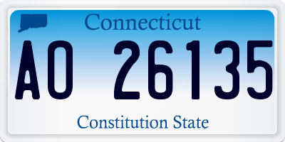 CT license plate AO26135