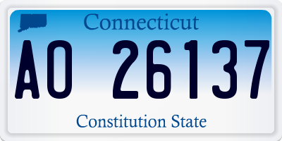 CT license plate AO26137