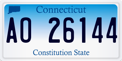 CT license plate AO26144