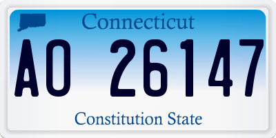 CT license plate AO26147