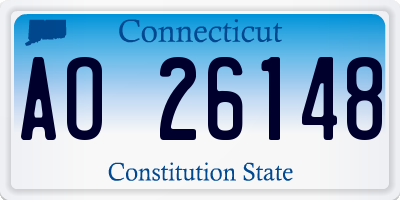 CT license plate AO26148