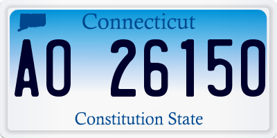CT license plate AO26150