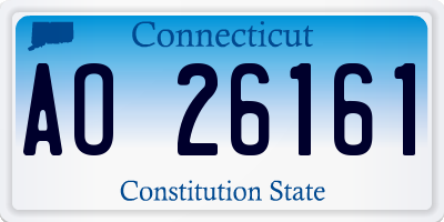CT license plate AO26161