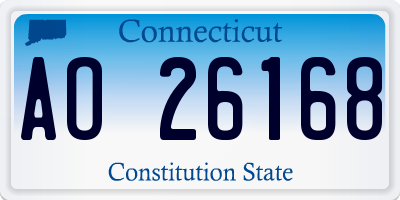 CT license plate AO26168