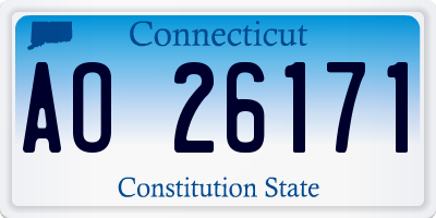 CT license plate AO26171