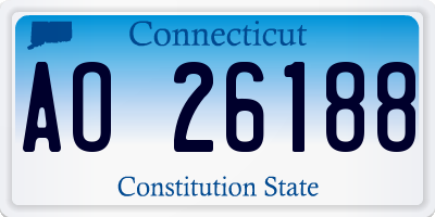 CT license plate AO26188
