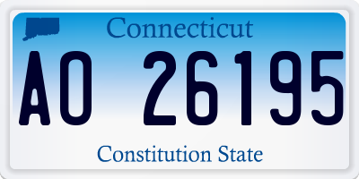 CT license plate AO26195