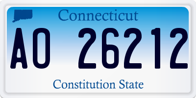 CT license plate AO26212