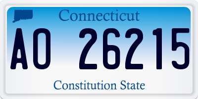 CT license plate AO26215