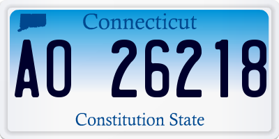CT license plate AO26218