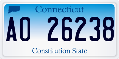 CT license plate AO26238
