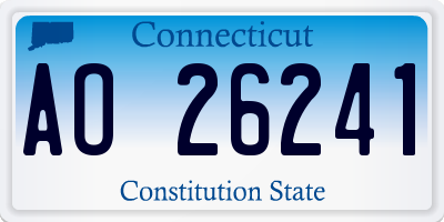 CT license plate AO26241