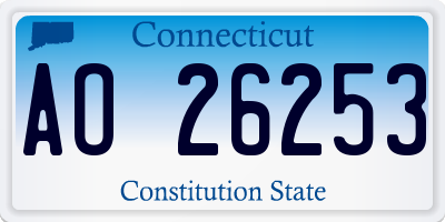 CT license plate AO26253