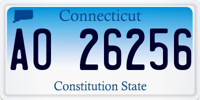 CT license plate AO26256