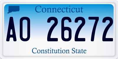 CT license plate AO26272