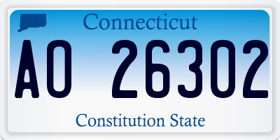 CT license plate AO26302