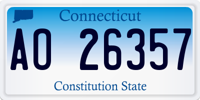 CT license plate AO26357