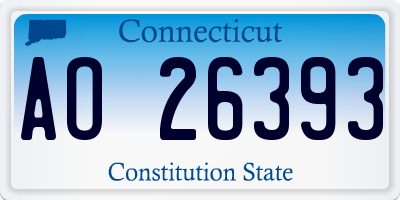 CT license plate AO26393