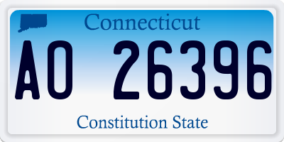 CT license plate AO26396