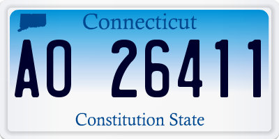 CT license plate AO26411