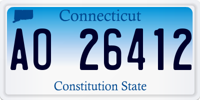 CT license plate AO26412