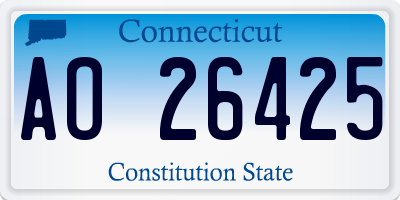 CT license plate AO26425