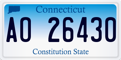 CT license plate AO26430