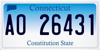 CT license plate AO26431