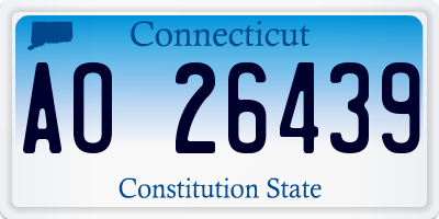 CT license plate AO26439