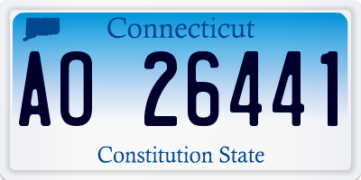 CT license plate AO26441
