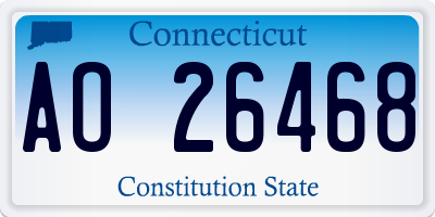CT license plate AO26468