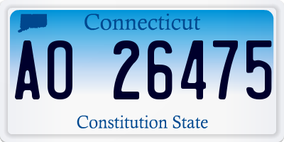 CT license plate AO26475