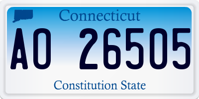 CT license plate AO26505