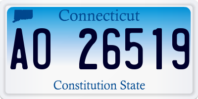 CT license plate AO26519