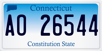 CT license plate AO26544