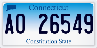 CT license plate AO26549