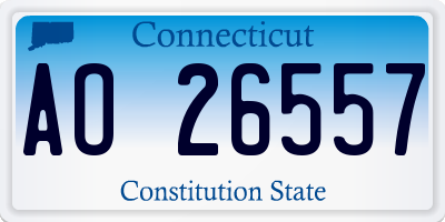 CT license plate AO26557