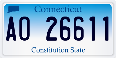 CT license plate AO26611