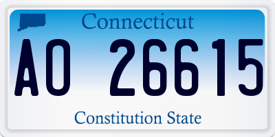 CT license plate AO26615