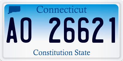 CT license plate AO26621