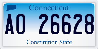 CT license plate AO26628