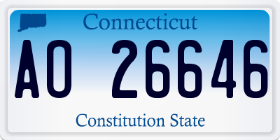 CT license plate AO26646