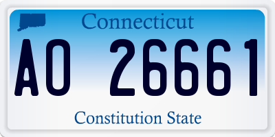 CT license plate AO26661