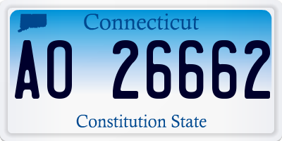 CT license plate AO26662