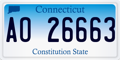 CT license plate AO26663