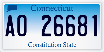 CT license plate AO26681