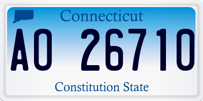 CT license plate AO26710