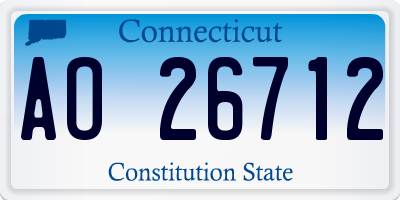 CT license plate AO26712