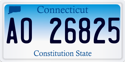 CT license plate AO26825