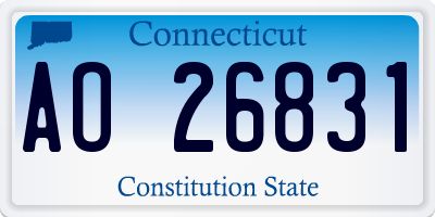 CT license plate AO26831